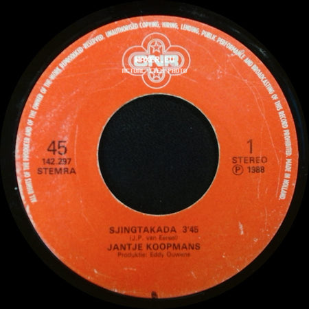 Jantje Koopmans - Op Die Zee / Sjingtakada side B