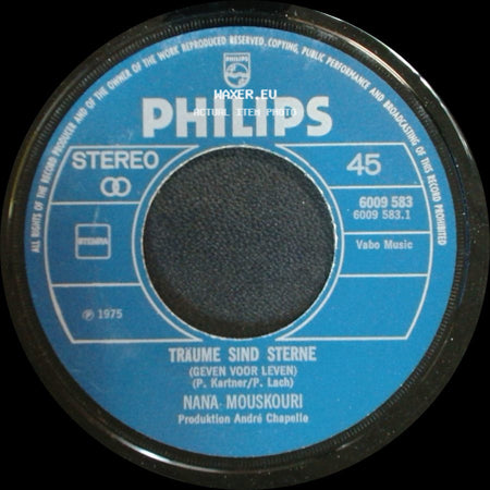 Nana Mouskouri - Komm, Komm, Sag Uns Deinen Traum (We Shall Not Be Moved) / Träume Sind Sterne side B
