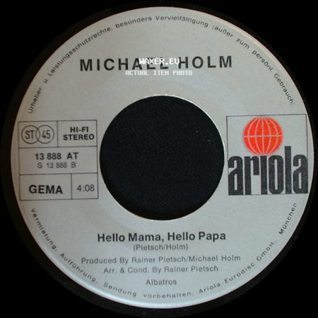 Michael Holm - Hello Mama, Hello Papa / El Matador side A