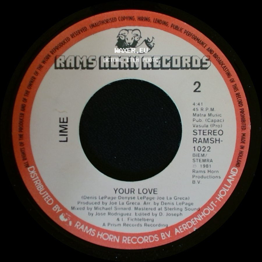 Lime - Your Love / Your Love side B