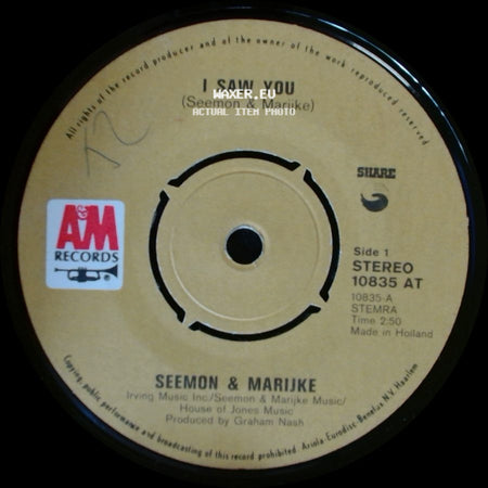 Seemon & Marijke - I Saw You / The Son Of America side A