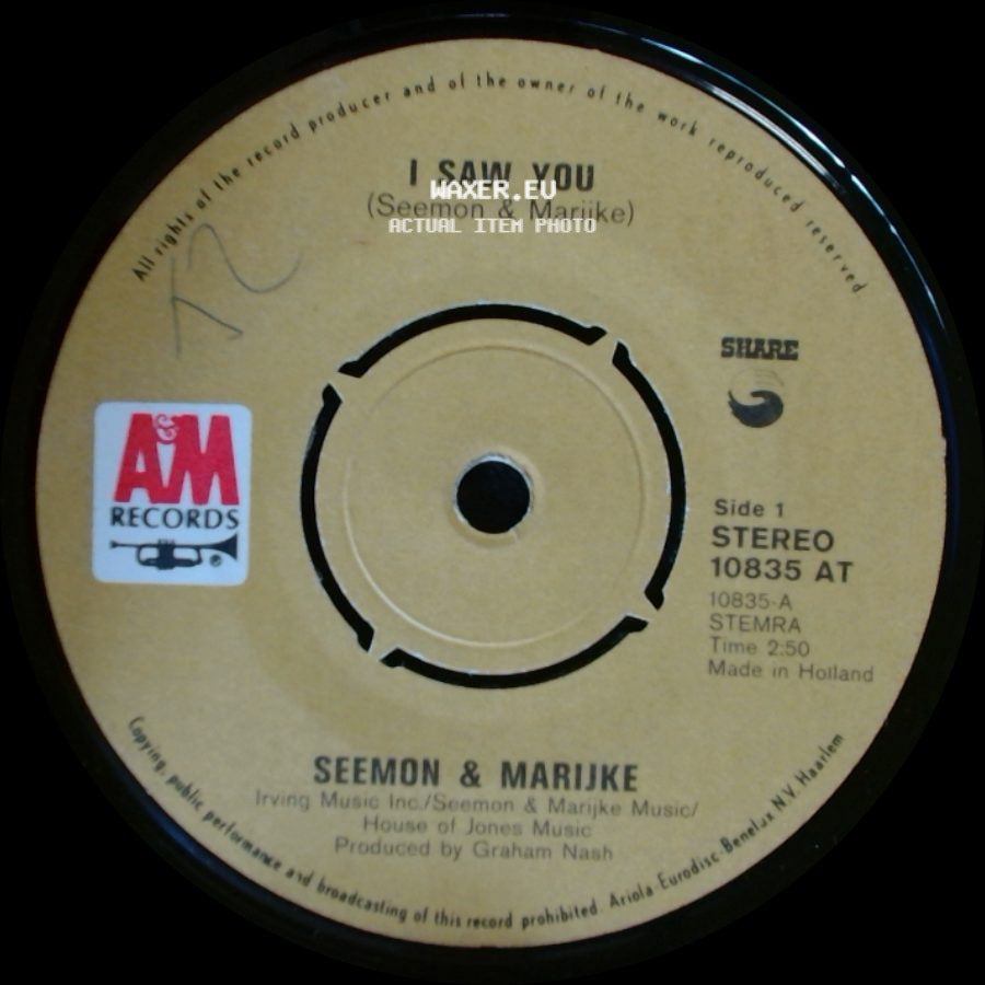 Seemon & Marijke - I Saw You / The Son Of America side A