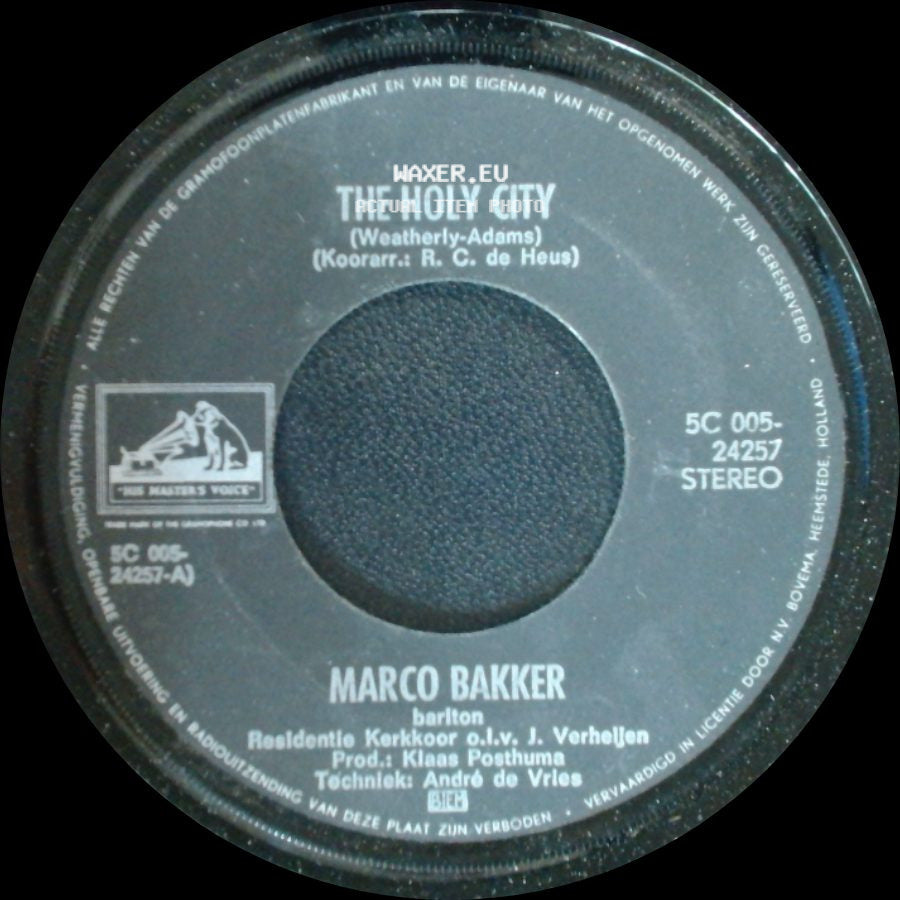 Marco Bakker - Hark, The Herald Angels Sing / The Holy City side B