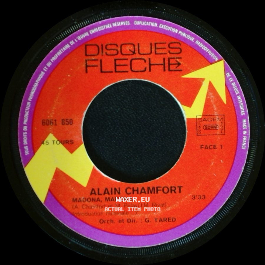 Alain Chamfort - Un Coin De Vie / Madona, Madona side B