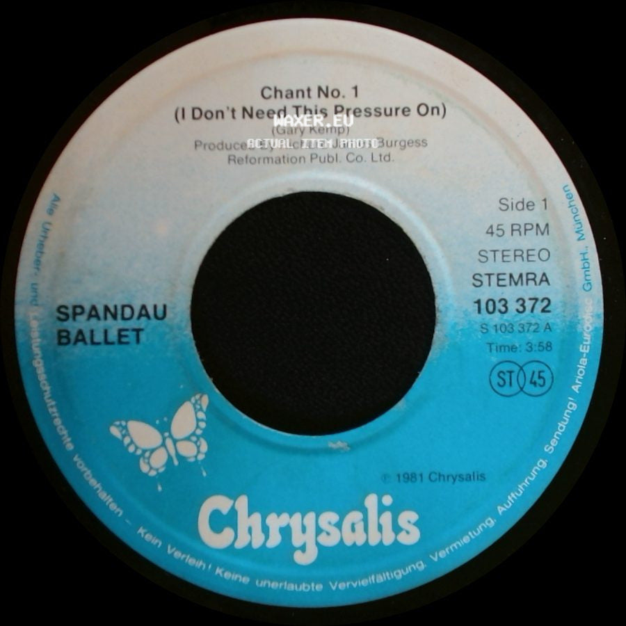 Spandau Ballet - Chant No. 1 (I Don't Need This Pressure On) / Feel The Chant side A