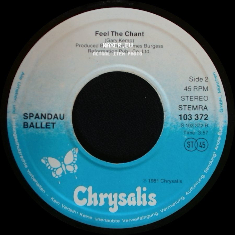 Spandau Ballet - Chant No. 1 (I Don't Need This Pressure On) / Feel The Chant side B