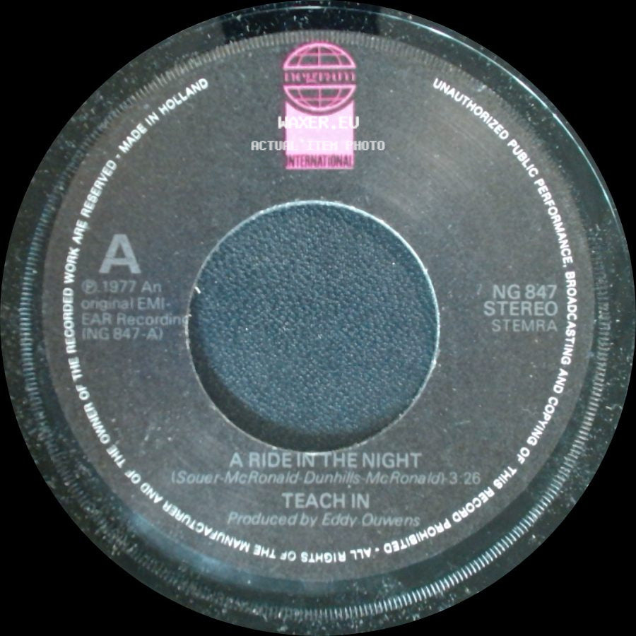 Teach In - A Ride In The Night / Wonderful Feeling side A