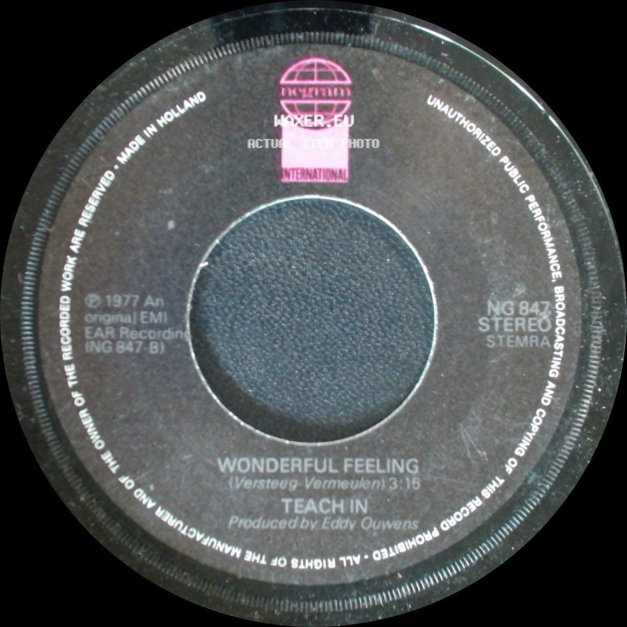 Teach In - A Ride In The Night / Wonderful Feeling side B