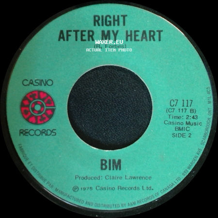 Bim - Fly Back North / Right After My Heart side B