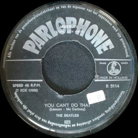 The Beatles - You Can't Do That / Can't Buy Me Love side A