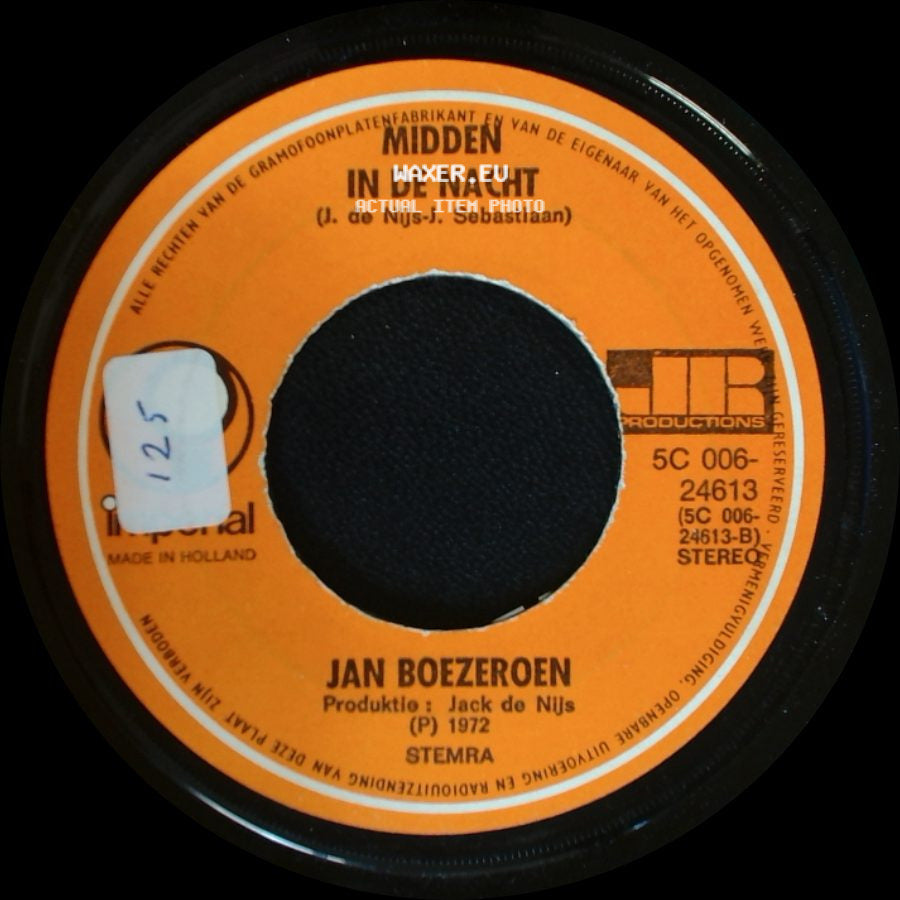 Jan Boezeroen - Midden In De Nacht / Oei Oei side A