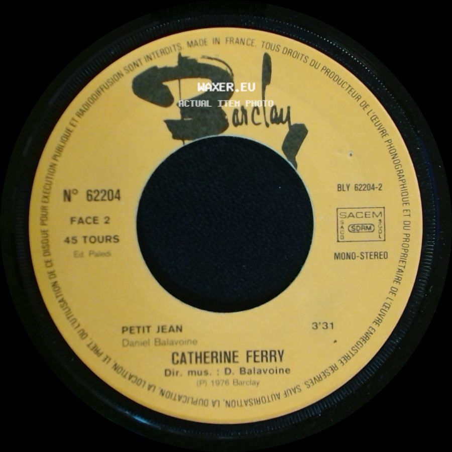 Catherine Ferry - 1, 2, 3 / Petit Jean side B