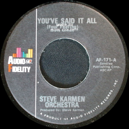 Steve Karmen Orchestra - You've Said It All (Tuba Version) / You've Said It All (Four Feeling) side B