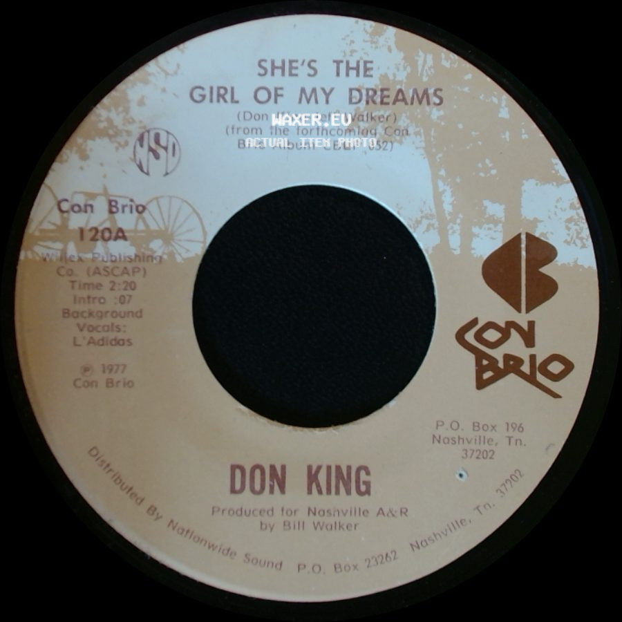 Don King - Dancing Across My Memory / She's The Girl Of My Dreams side B
