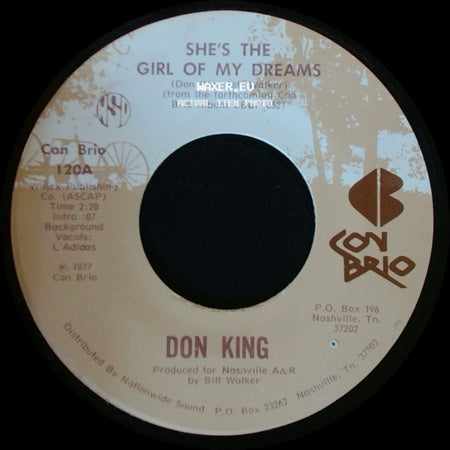 Don King - Dancing Across My Memory / She's The Girl Of My Dreams side B