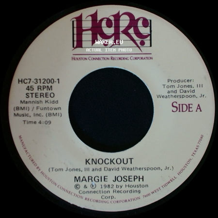 Margie Joseph - Knockout / Knockout (Part Ii) side A