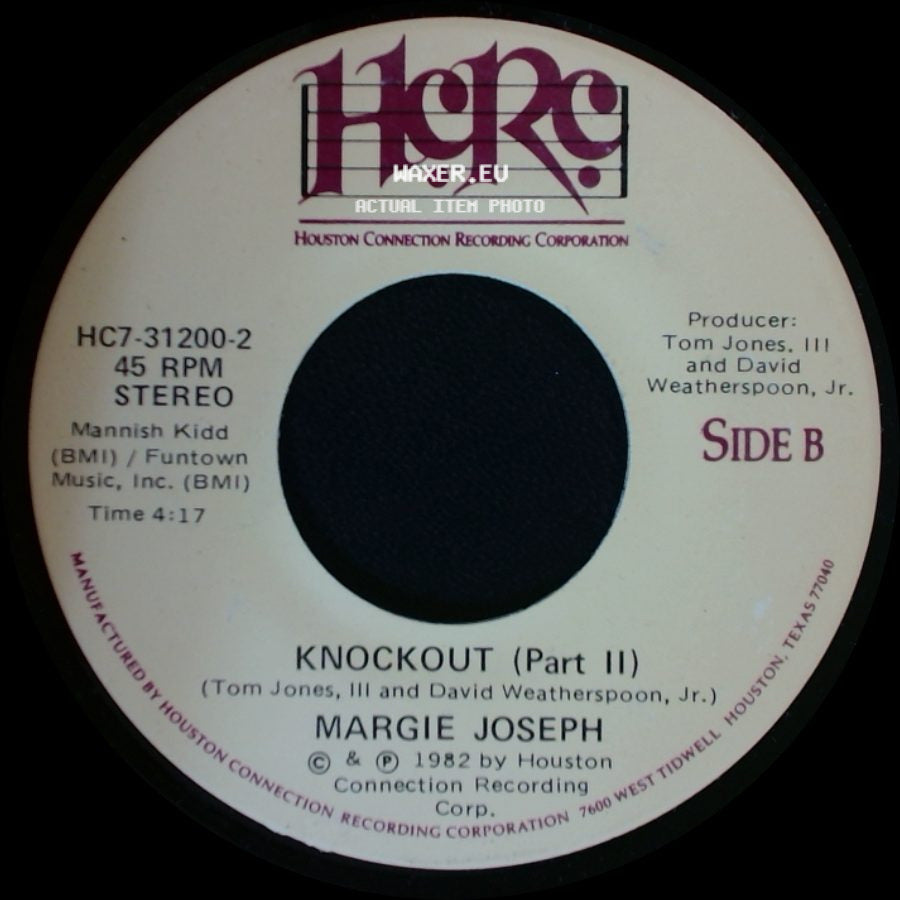 Margie Joseph - Knockout / Knockout (Part Ii) side B