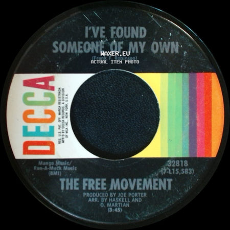 The Free Movement - I Can't Convince My Heart / I've Found Someone Of My Own side B