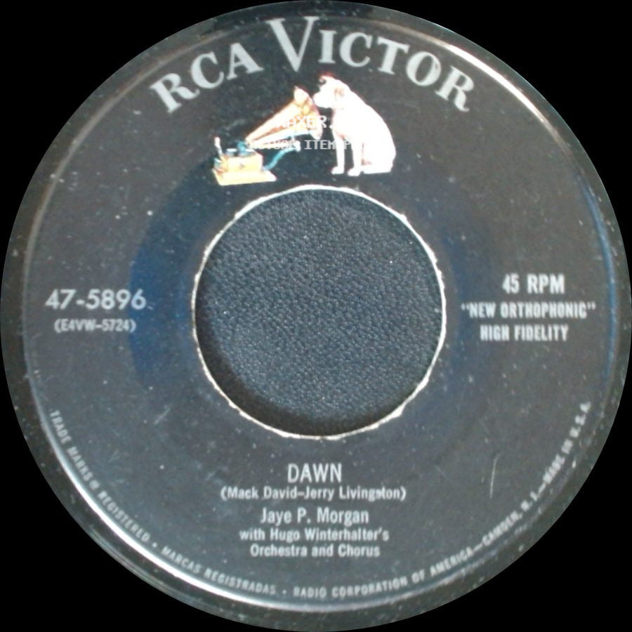 Jaye P. Morgan With Hugo Winterhalter's Orchestra And Chorus - Dawn / That's All I Want From You side A