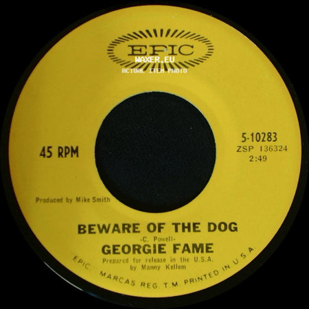 Georgie Fame - Beware Of The Dog / The Ballad Of Bonnie And Clyde side A
