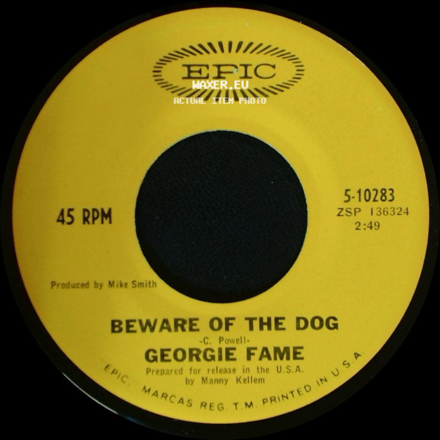 Georgie Fame - Beware Of The Dog / The Ballad Of Bonnie And Clyde side A