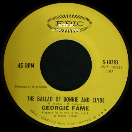 Georgie Fame - Beware Of The Dog / The Ballad Of Bonnie And Clyde side B