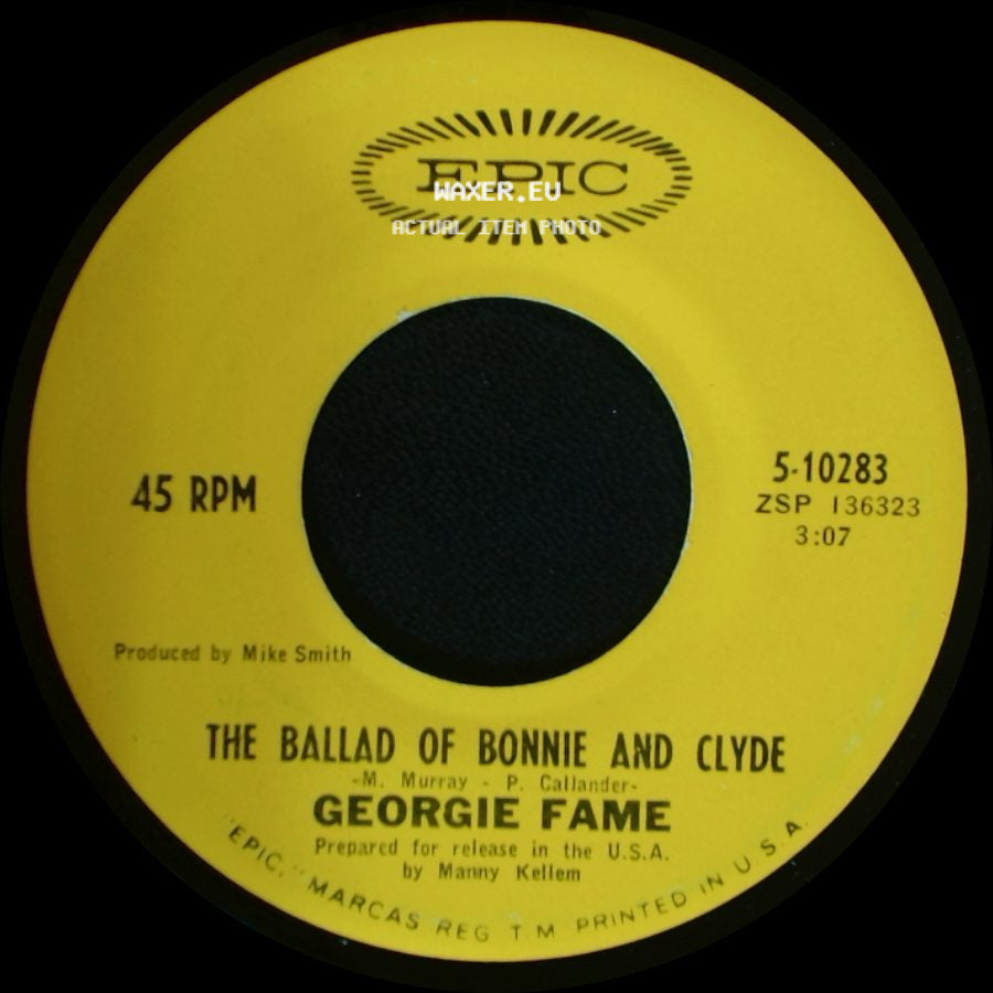 Georgie Fame - Beware Of The Dog / The Ballad Of Bonnie And Clyde side B