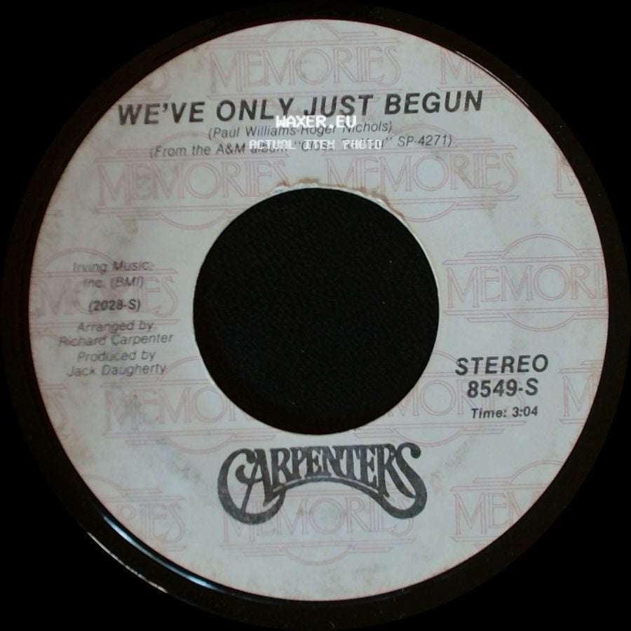 Carpenters - We've Only Just Begun / For All We Know side A