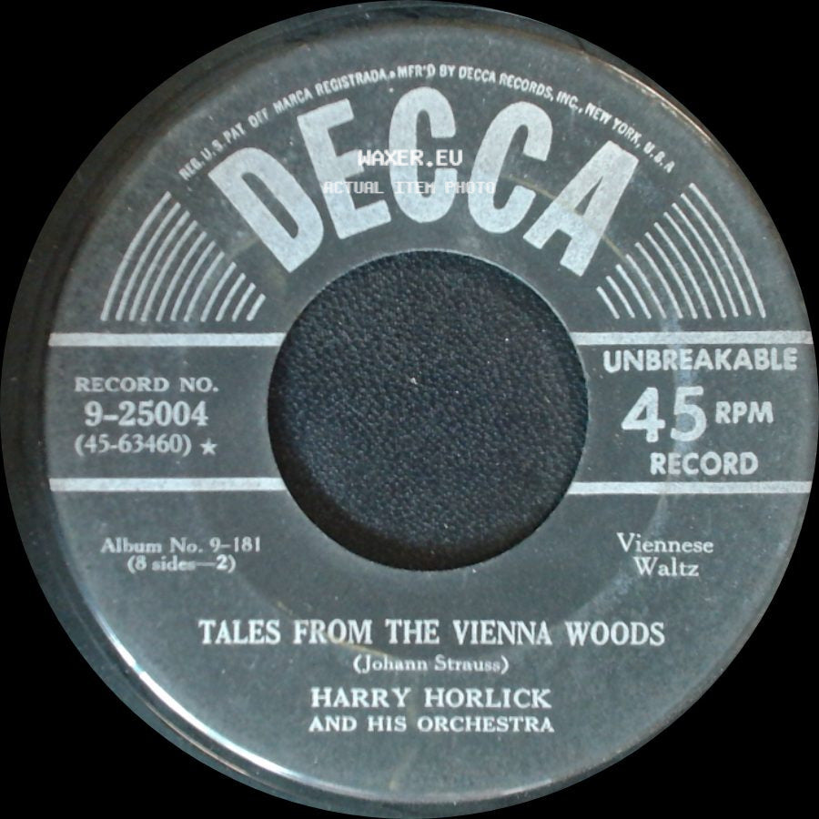Harry Horlick And His Orchestra - Emperor Waltz / Tales From The Vienna Woods side B