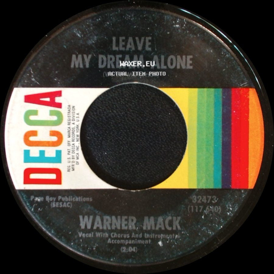 Warner Mack - You're Always Turnin' Up Again (And I'm Always Fallin' Down) / Leave My Dream Alone side B