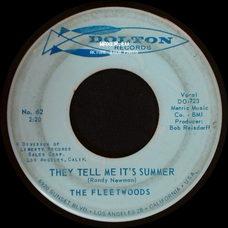 The Fleetwoods - Lovers By Night, Strangers By Day / They Tell Me It's Summer side B