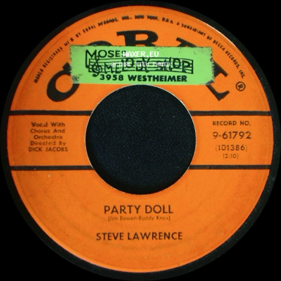 Steve Lawrence - Pum-Pa-Lum (The Bad Donkey) / Party Doll side B