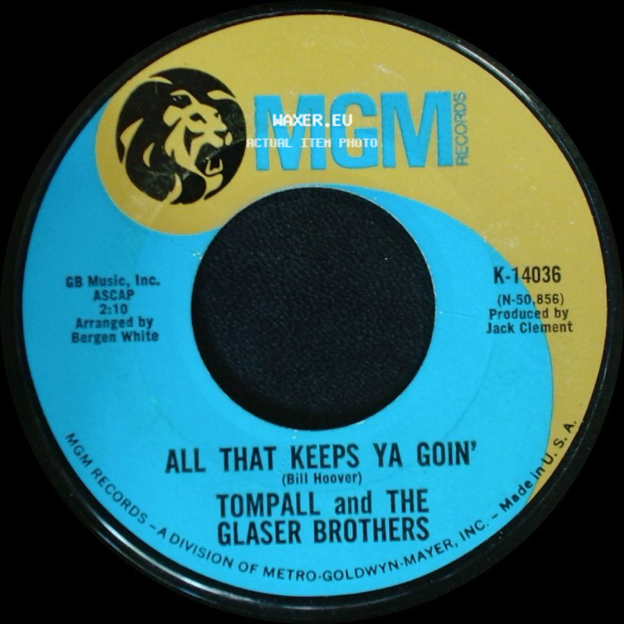 Tompall And The Glaser Brothers - California Girl And The Tennessee Square / All That Keeps Ya Goin' side B