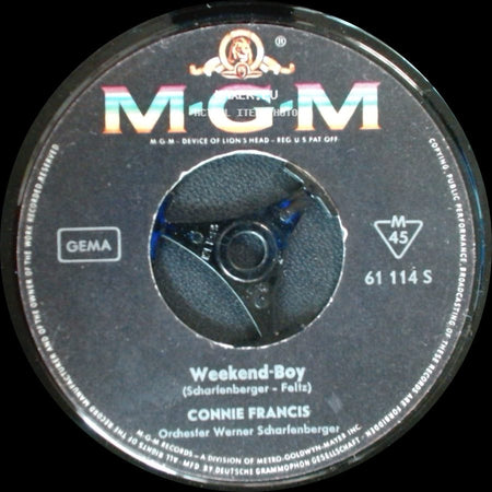 Connie Francis - Weekend-Boy / Hast Du Heimweh side A