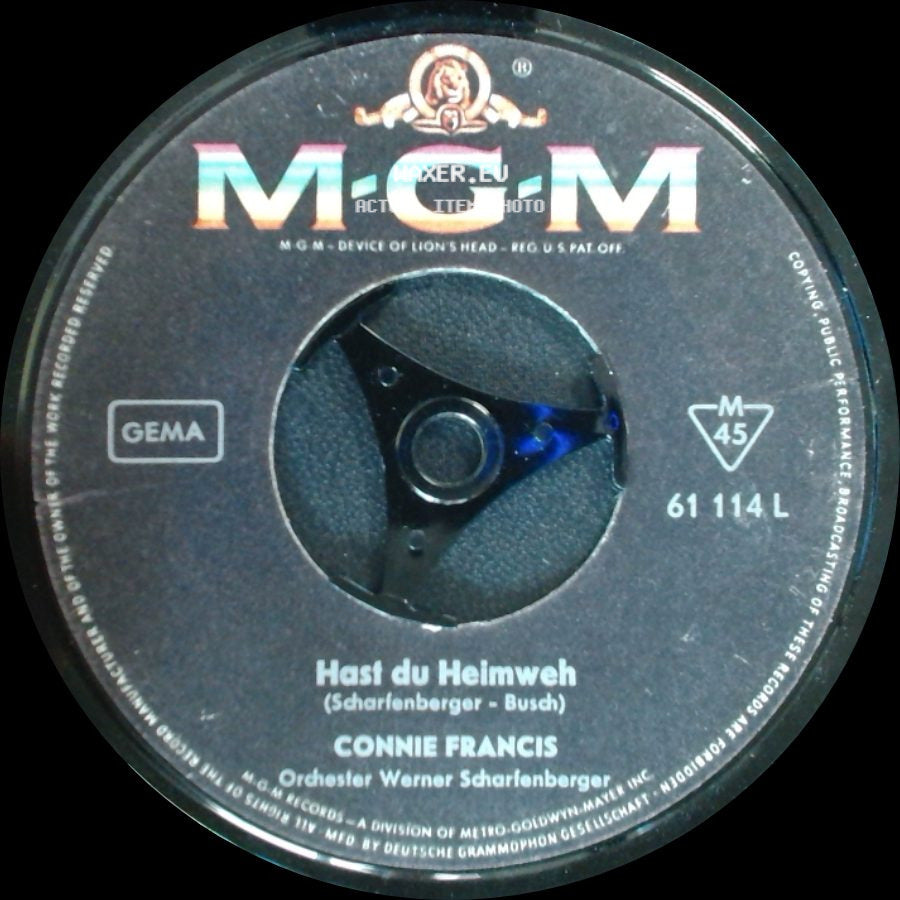 Connie Francis - Weekend-Boy / Hast Du Heimweh side B