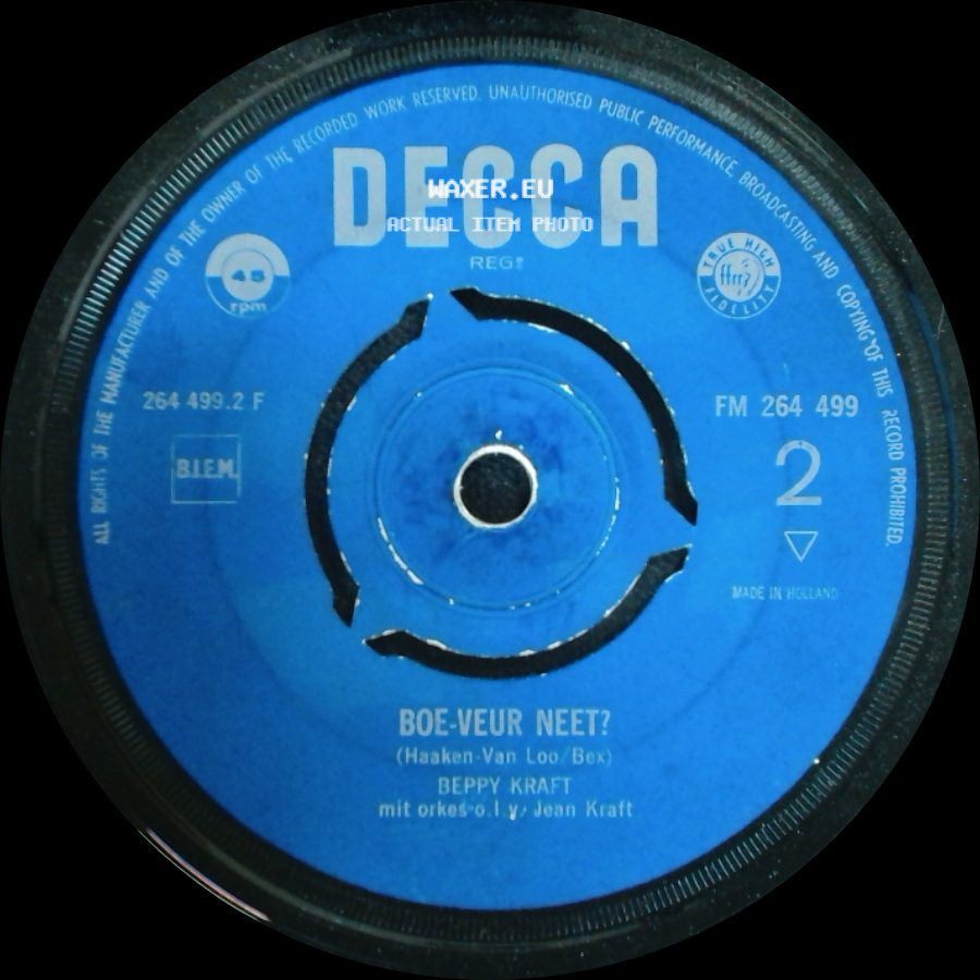 Beppy Kraft - 't Nissejke / Boe-Veur Neet? side B