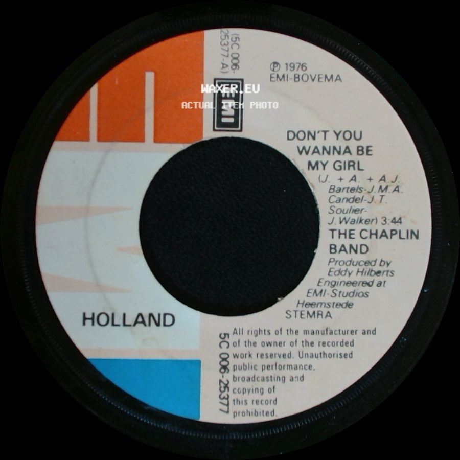 The Chaplin Band - Don't You Wanna Be My Girl / Memphis Tennessee side A