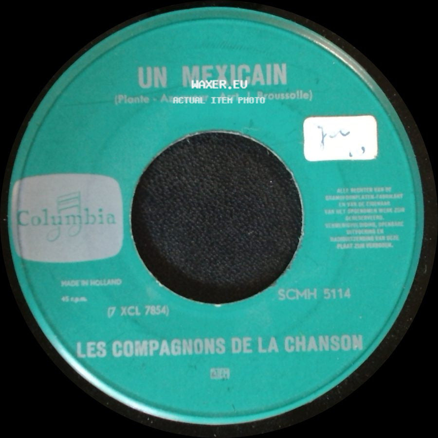 Les Compagnons De La Chanson - Y'aura Toujours / Un Mexicain side B