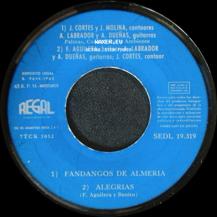 Peret Y Sus Gitanos - Fandangos De Almeria / Alegrias / Ana Maria Lola / Recuerda side A