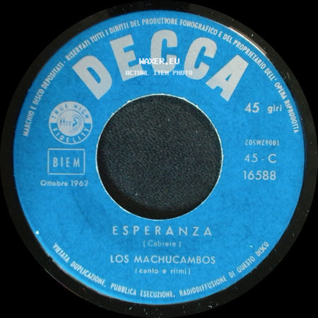 Los Machucambos - Esperanza / Quando Calienta El Sol side A