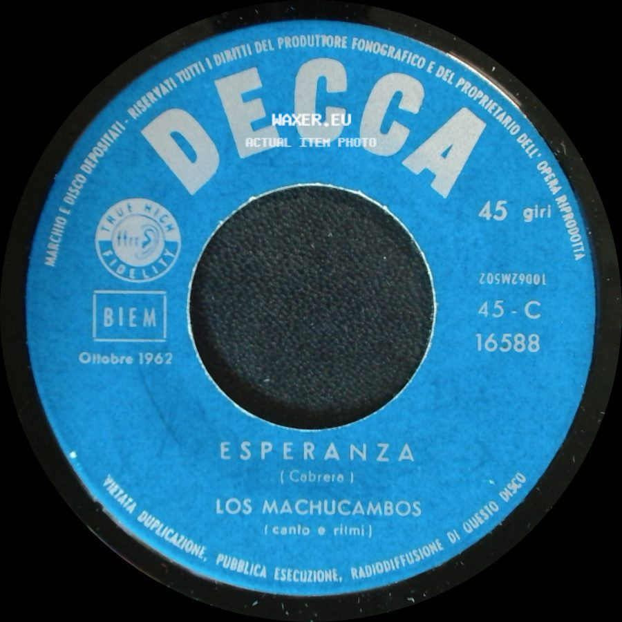 Los Machucambos - Esperanza / Quando Calienta El Sol side A