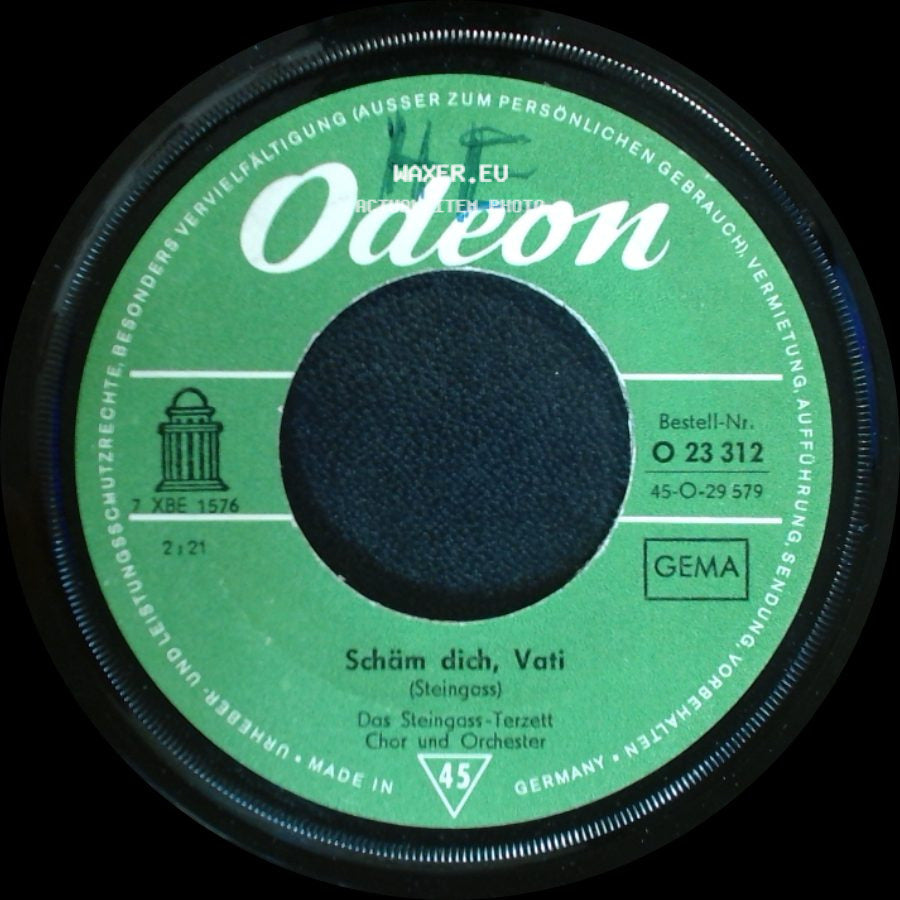 Das Steingass-Terzett Chor Und Orchester - Jubel, Trubel, Heiterkeit / Schäm Dich, Vati side B