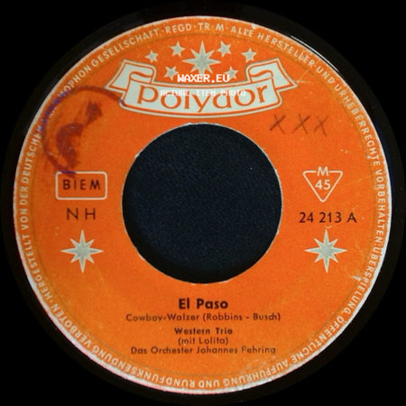 Western Trio (Mit Lolita) - El Paso / Hill-Billy-Boy side A