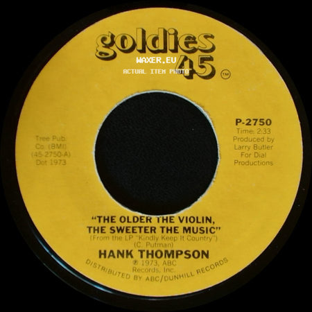 Hank Thompson - Who Left The Door To Heaven Open / The Older The Violin, The Sweeter The Music side B