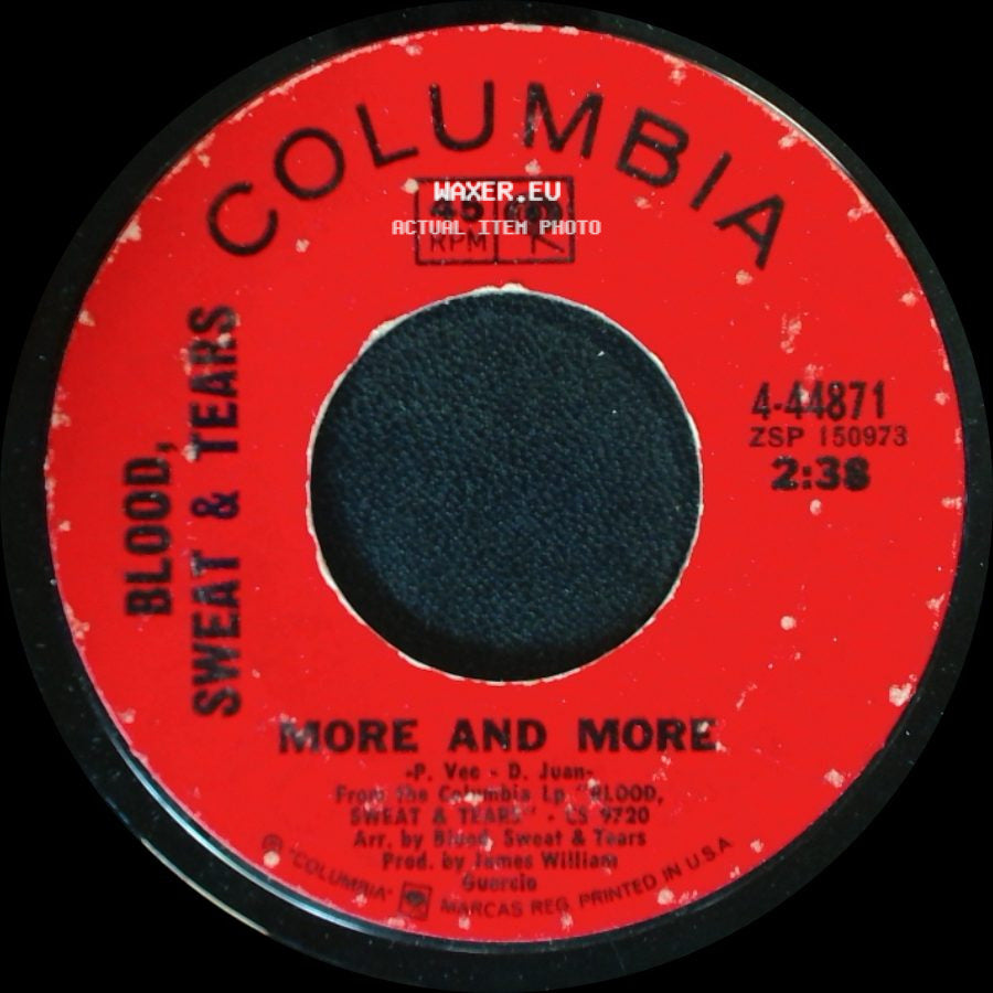 Blood, Sweat & Tears - More And More / Spinning Wheel side A