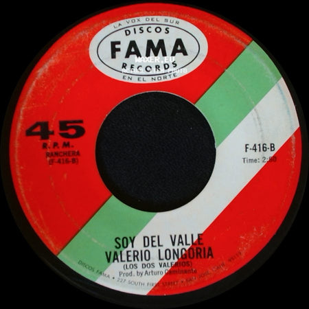 Valerio Longoria - Besos De Amor / Soy Del Valle side B
