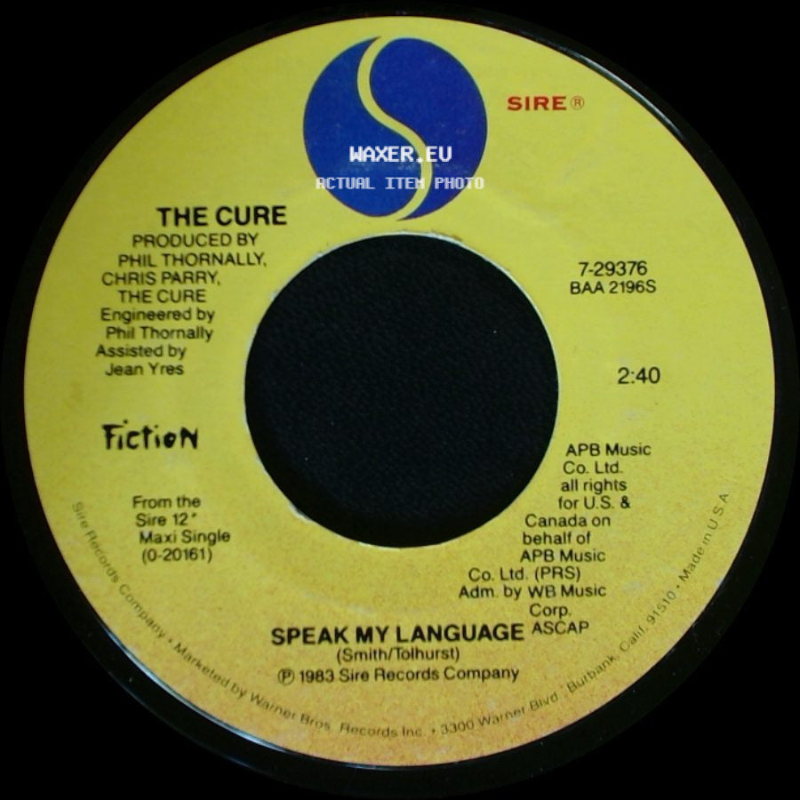 The Cure - Speak My Language / The Love Cats side A