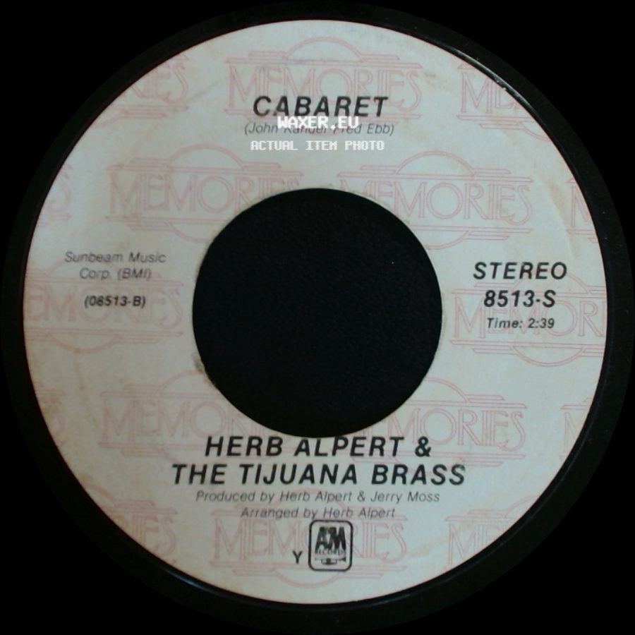 Herb Alpert & The Tijuana Brass / Herb Alpert - Cabaret / This Guy's In Love With You side A