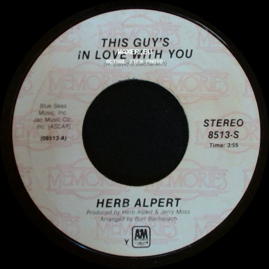 Herb Alpert & The Tijuana Brass / Herb Alpert - Cabaret / This Guy's In Love With You side B