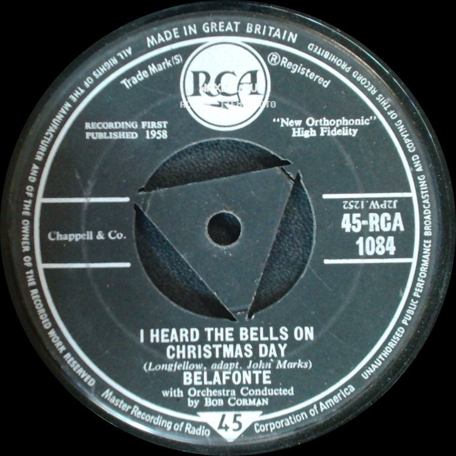 Belafonte - I Heard The Bells On Christmas Day / The Son Of Mary side A